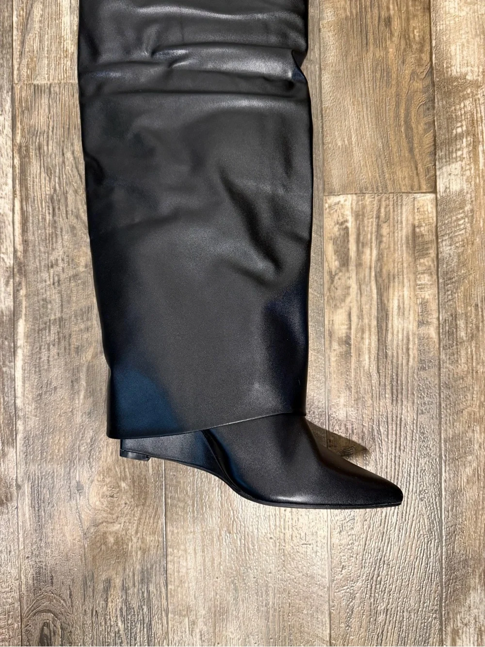 Fashion Nova Black Over-the-Knee, Extra Tall Pointed Toe Boots Size 11